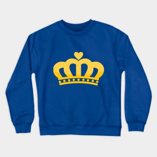 Golden Crown Shape with Heart Crewneck Sweatshirt